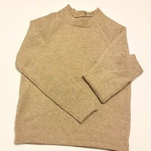 J Crew Roll Neck Wool Sweater. Oatmeal. Woman’s Size: Medium